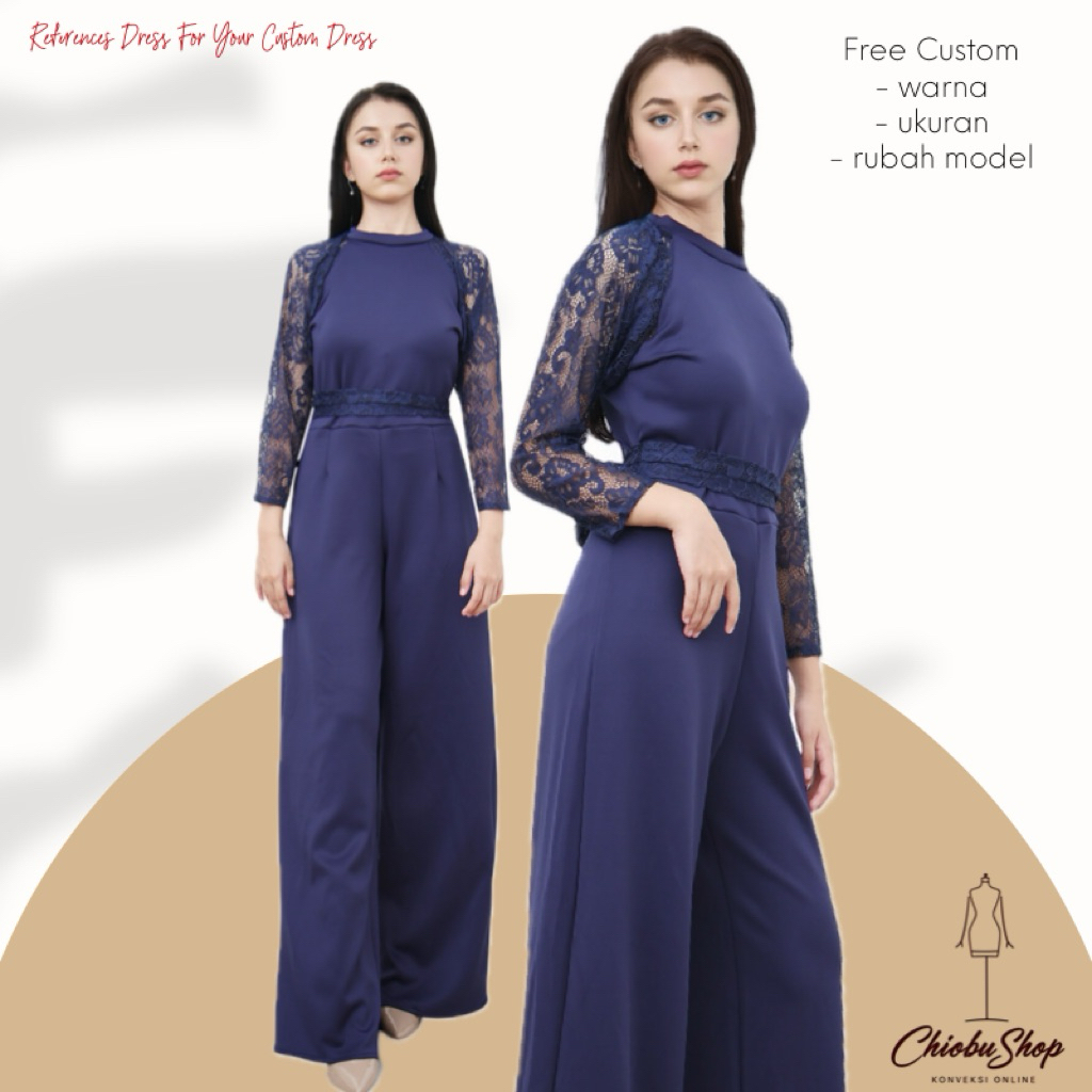 Chiobushop - Dasha (28) Jumpsuit Party Bridesmaid Kondangan Pesta  Jumpsuit Wanita Casual | Korean s