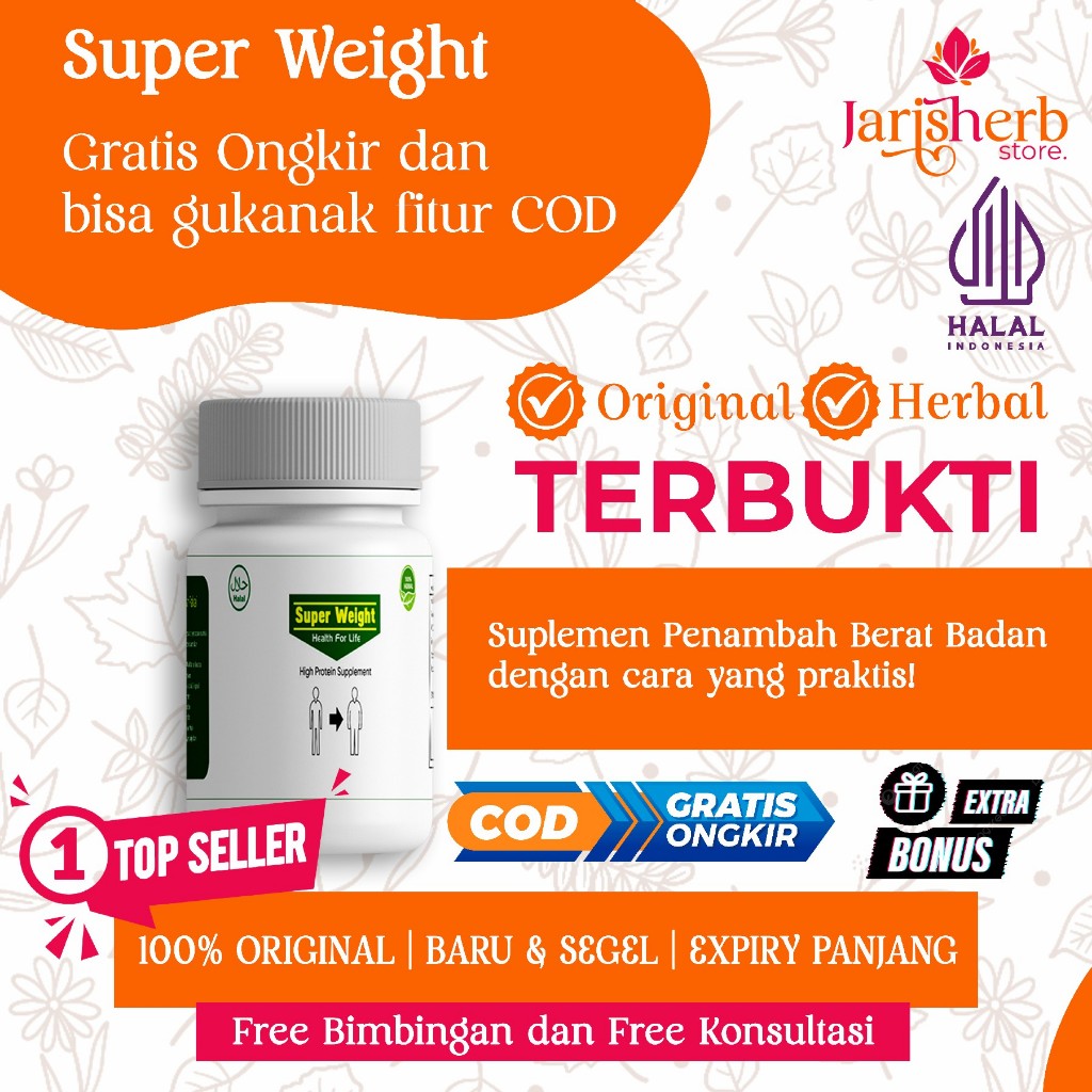 SUPER WEIGHT Kapsul Herbal BPOM - Suplemen Penambah Nafsu Makan