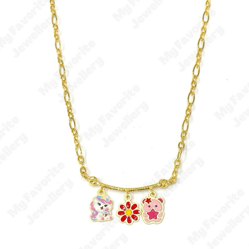 Kalung Anak Boneka Warna Cantik Emas Asli Kadar 700