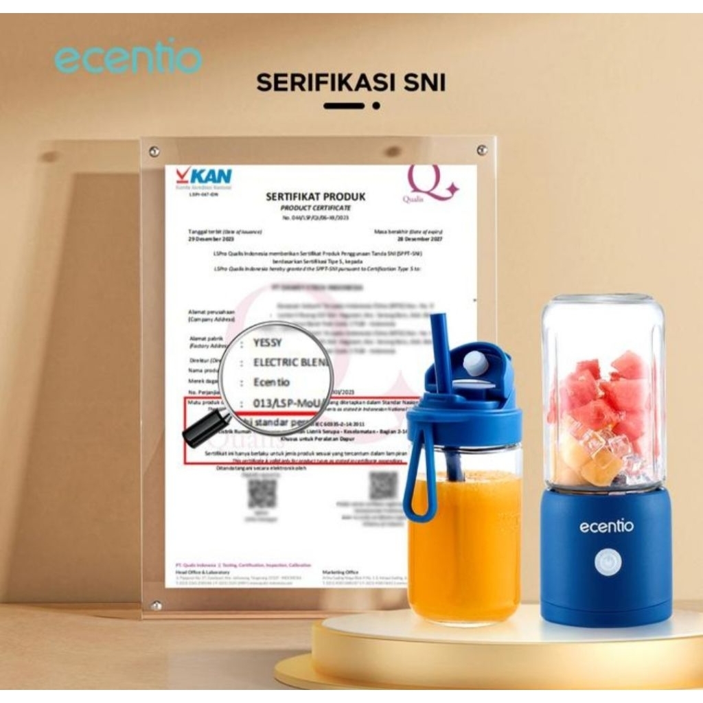 ECENTIO BLENDER JUICE PORTABLE 10MATA PISAU MINI JUICE BLENDER ECENTIO