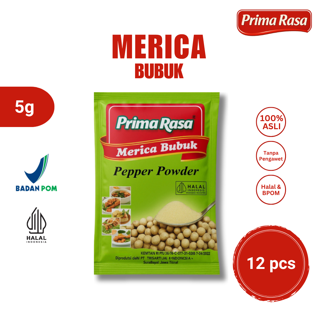 

Merica Bubuk 12 pcs | Merica Bubuk Primarasa 5g (Rencengan)