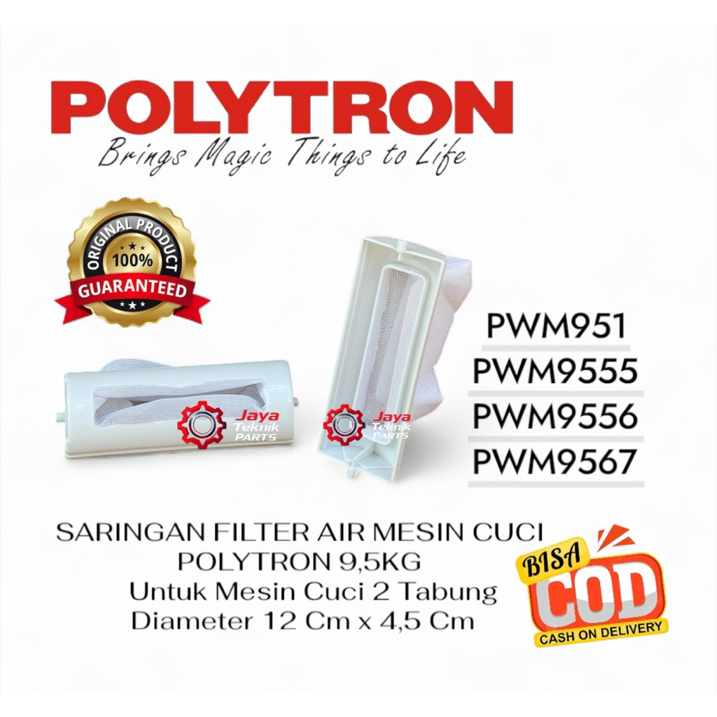 SARINGAN FILTER AIR MESIN CUCI POLYTRON 9,5KG 2 TABUNG ( 12CM X 4,5CM )| KANTONG KAIN SARINGAN POLYT