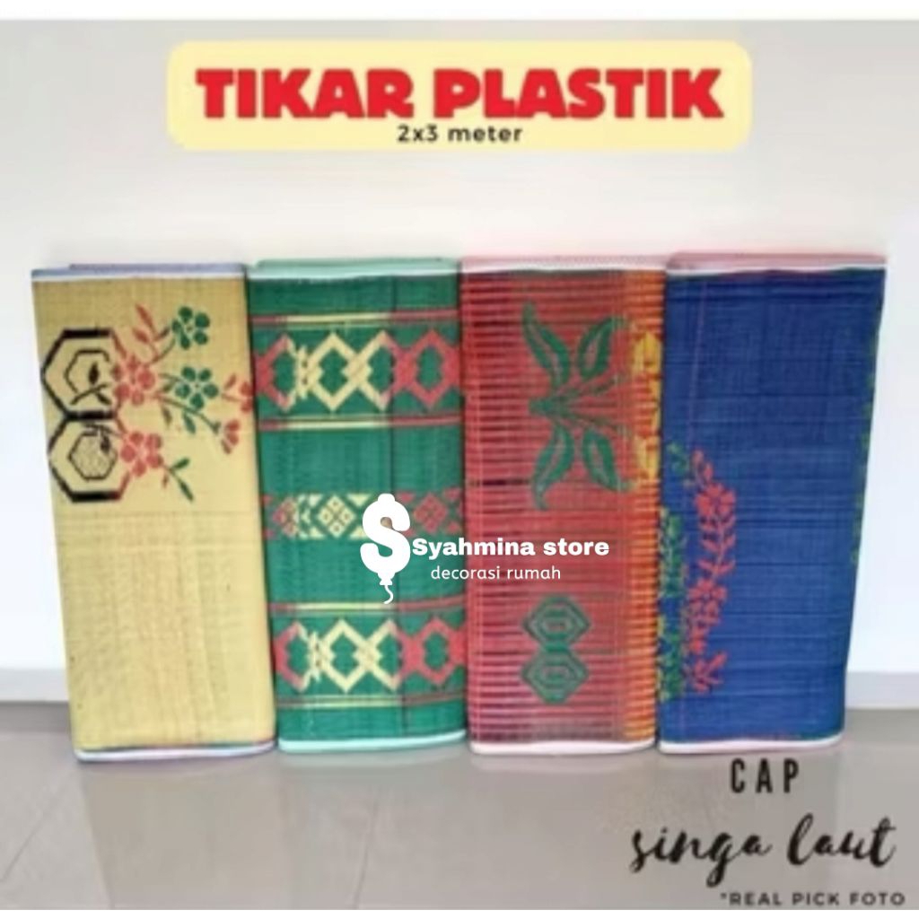 tikar lipat plastik jumbo 2x3 meter tikar singa laut tebal kuat kualitas terbaik