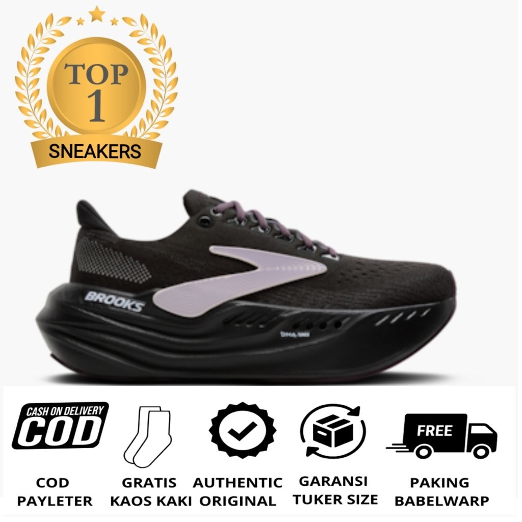 Sepatu Glycerin Brooks Men's Black Sepatu Running