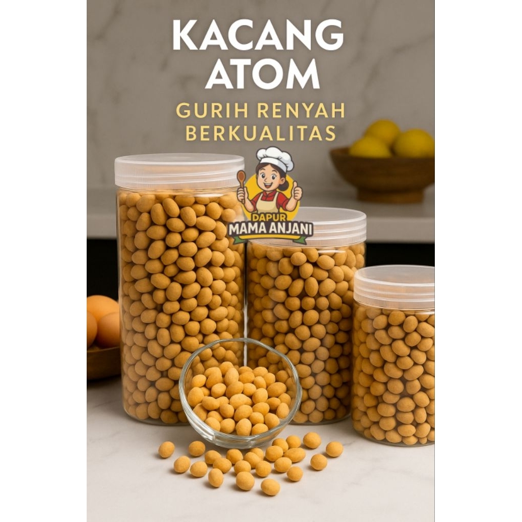 

KACANG ATOM KACANG TELUR BERKUALITAS SELALU FRASH PREMIUM