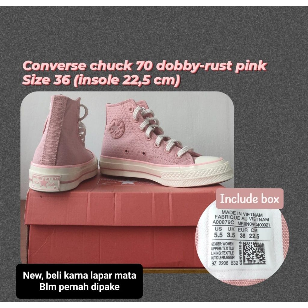 NEW~ Converse chuck 70 dobby rust pink