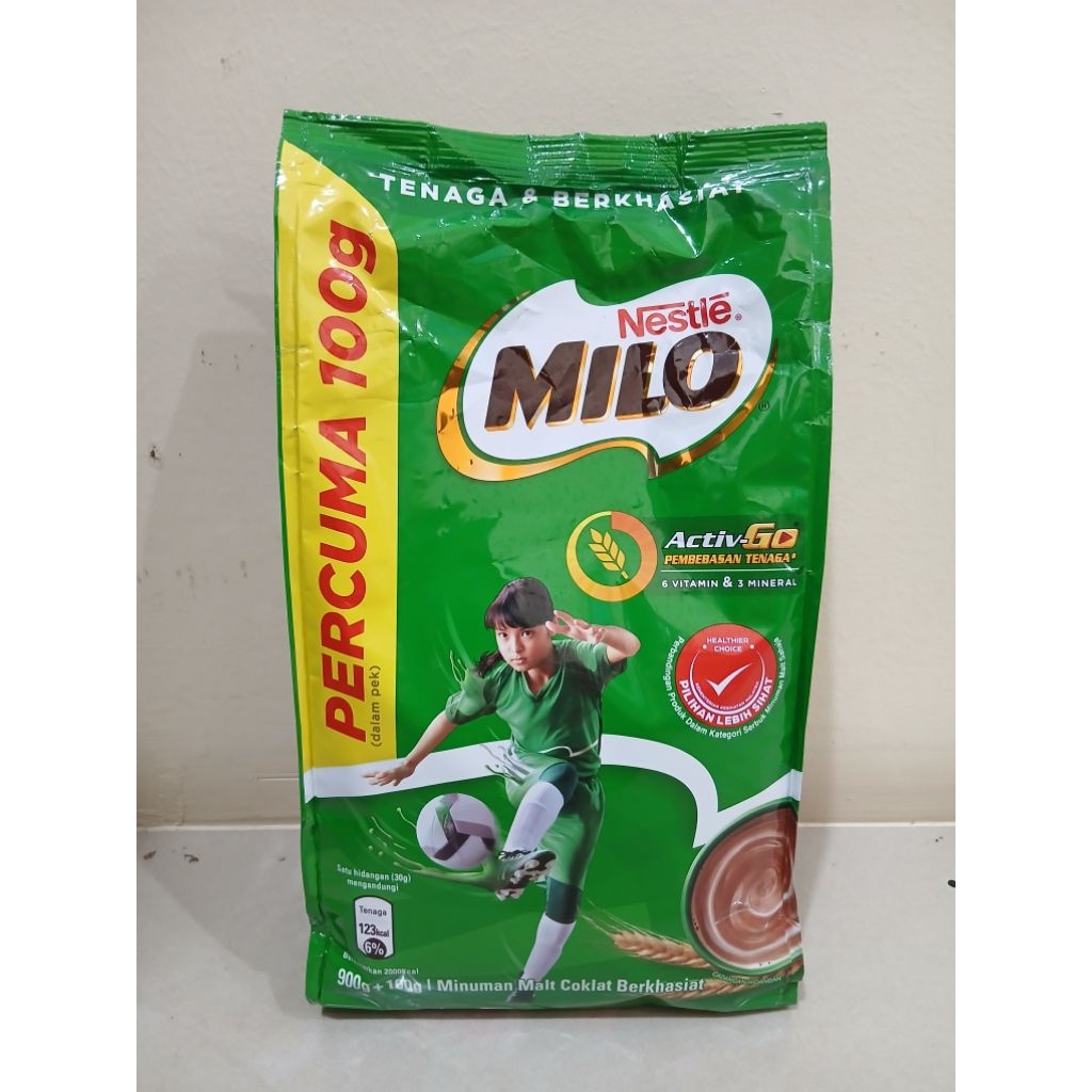 

MILO ACTIV GO 1 KG ASLI IMPOR (900 GR FREE 100 GR) EXP 31/8/26