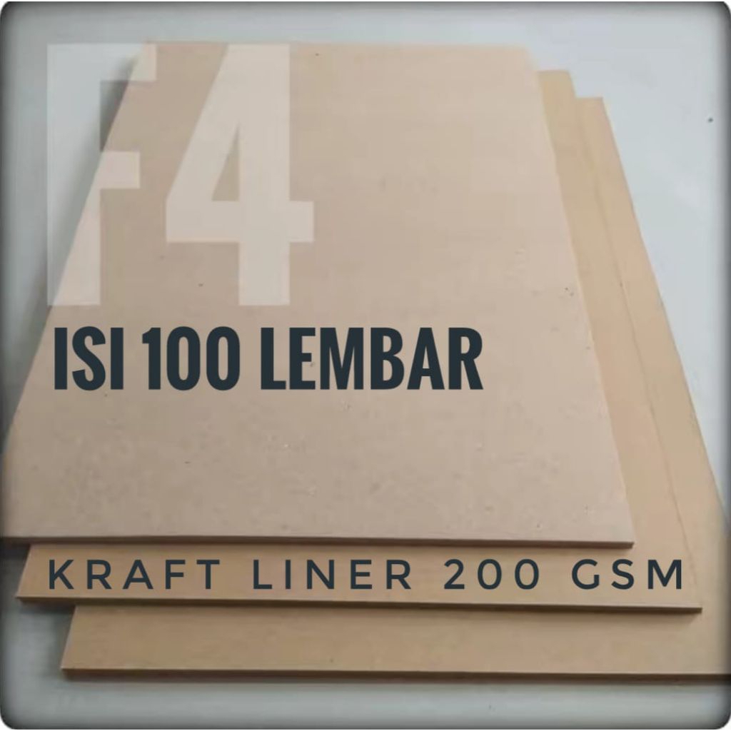 

1 Pack Kertas Samson / Kertas Coklat / Kertas Kraft Liner 200 gsm Ukuran F4 / Folio 21,5 cm x 33 cm ( isi 100 lembar)