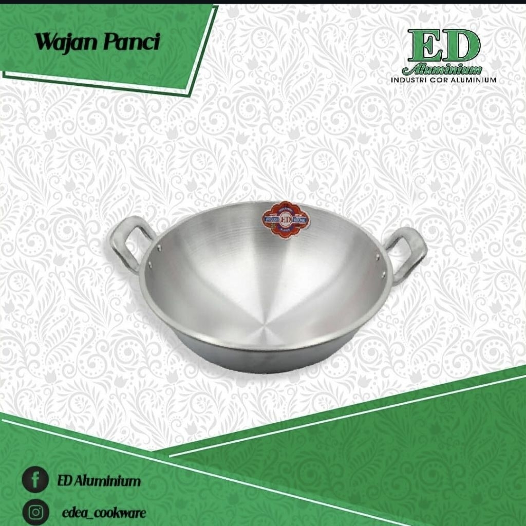 Wajan Panci Cekung Dalam Aluminium Cor Katel Kuali Penggorengan Besar