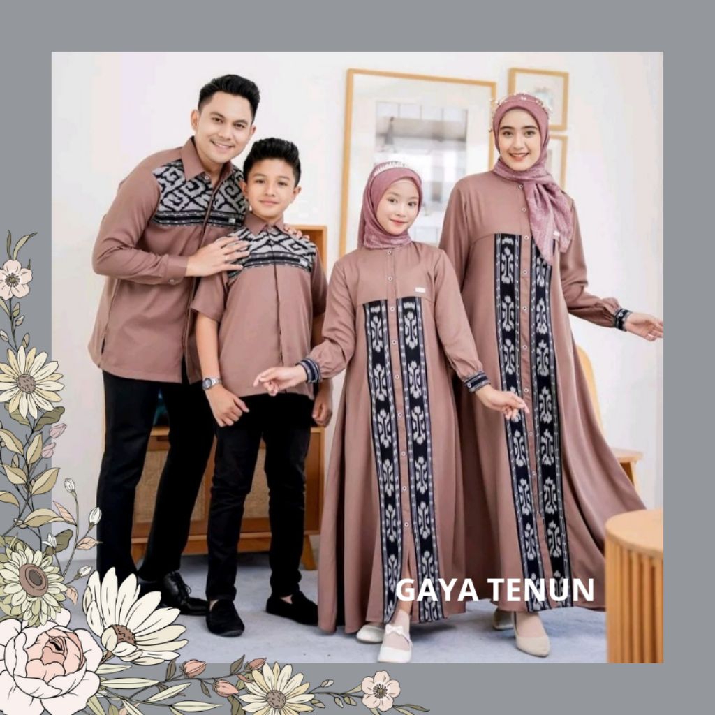 [GAYA TENUN]BAJU TENUN COUPLE - COUPLE BATIK - SET COUPLE TENUN NATASYA - SET COUPLE TENUN KELUARGA 