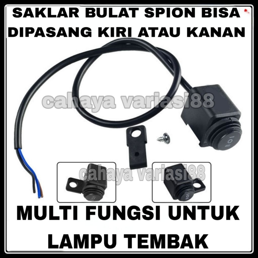 Saklar ON OFF Spion Multifungsi Bisa Kiri Kanan Untuk Lampu Tembak Universal Saklar Spion Motor Kiri