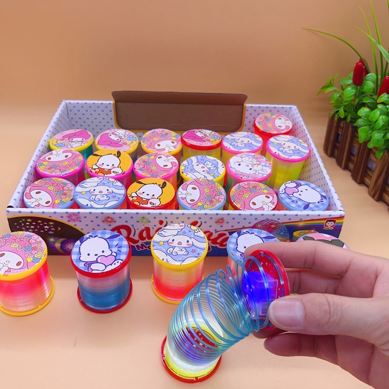 Hot Deals Taiyo Mainan Anak Magic Rainbow Spring Led Lampu Nyala Warna Warni