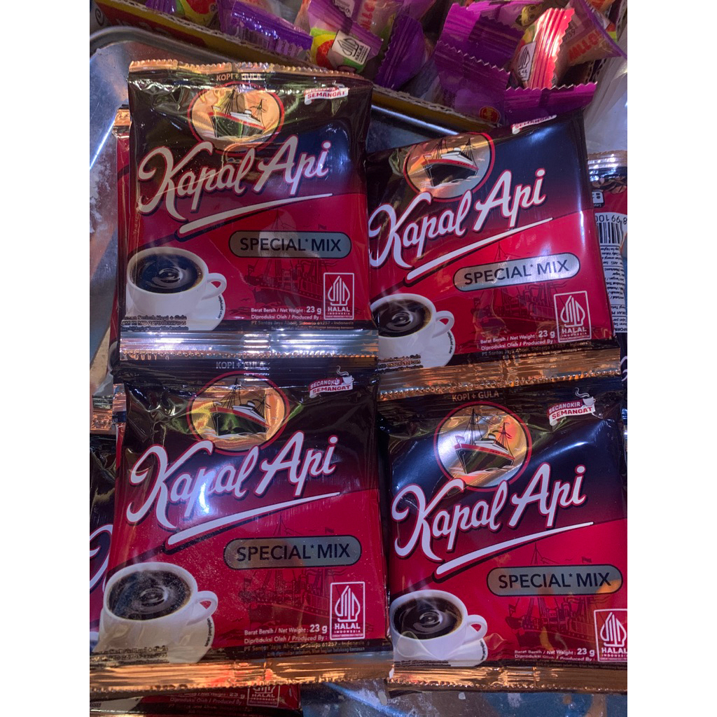 

Kopi Kapal api special mix, kopi + gula 23gr renceng (10pcs)
