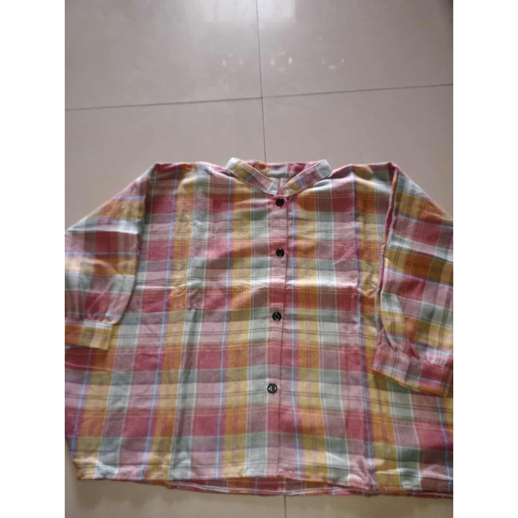 ATASAN WANITA KEMEJA CROP TAMARA BATWING FLANEL BALON OVERSIZE PREMIUM