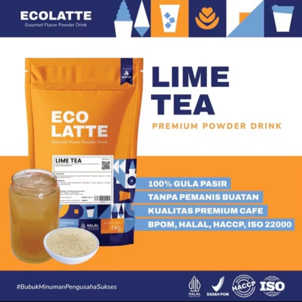 

ECOLATTE LIME TEA - Powder Drink 1kg
