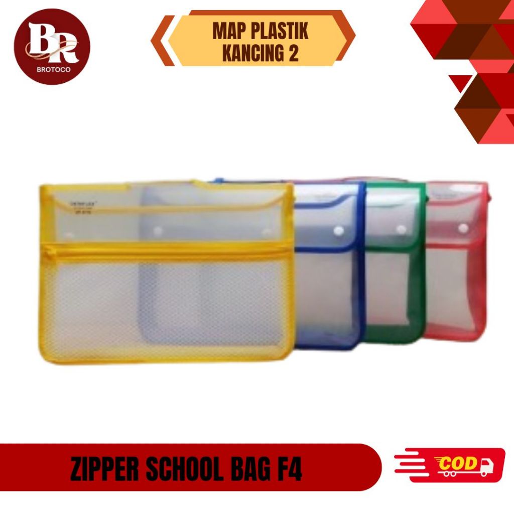 

[BROTOCO] Zipper Resleting Folio Bag Kancing (1 Pcs)