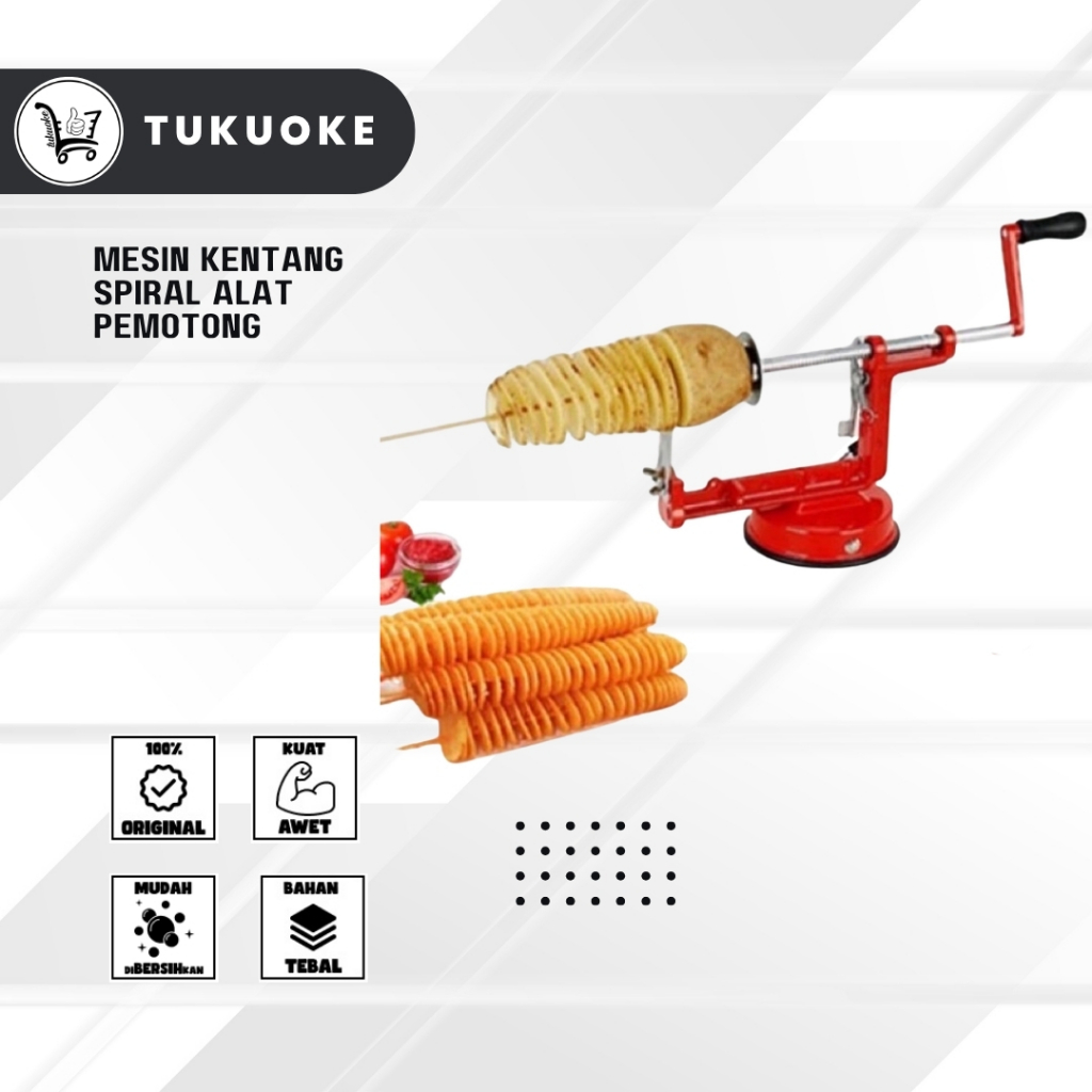 MESIN KENTANG SPIRAL ALAT PEMOTONG SPIRAL POTATO SLICER PISAU ULIR KENTANG ALAT POTONG ULIR KENTANG