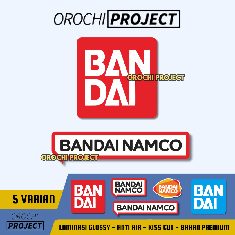 

Sticker Stiker Logo BANDAI NAMCO Vinyl Glossy Anti Air HP Laptop Tumbler Motor Helm