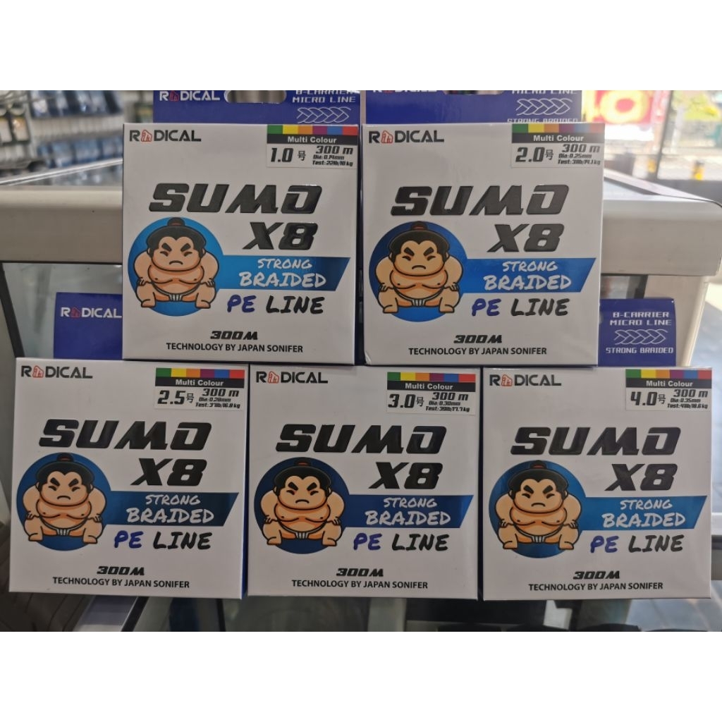 PE SUMO X8 RADICAL 300M MULTICOLOR