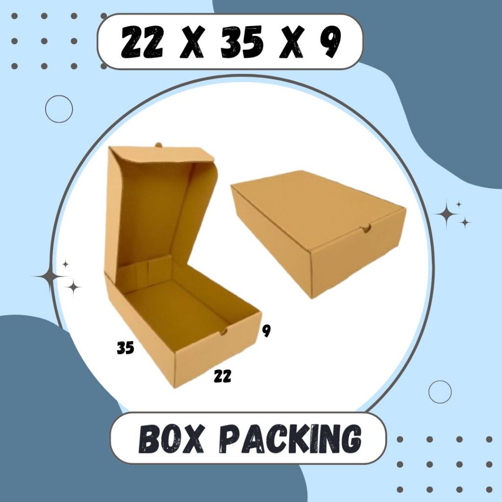 

Kardus 22x35x9 LD Box Packing Hampers Kotak Kemasan Packing Dus Baju Handuk Parfum Kardus Balap
