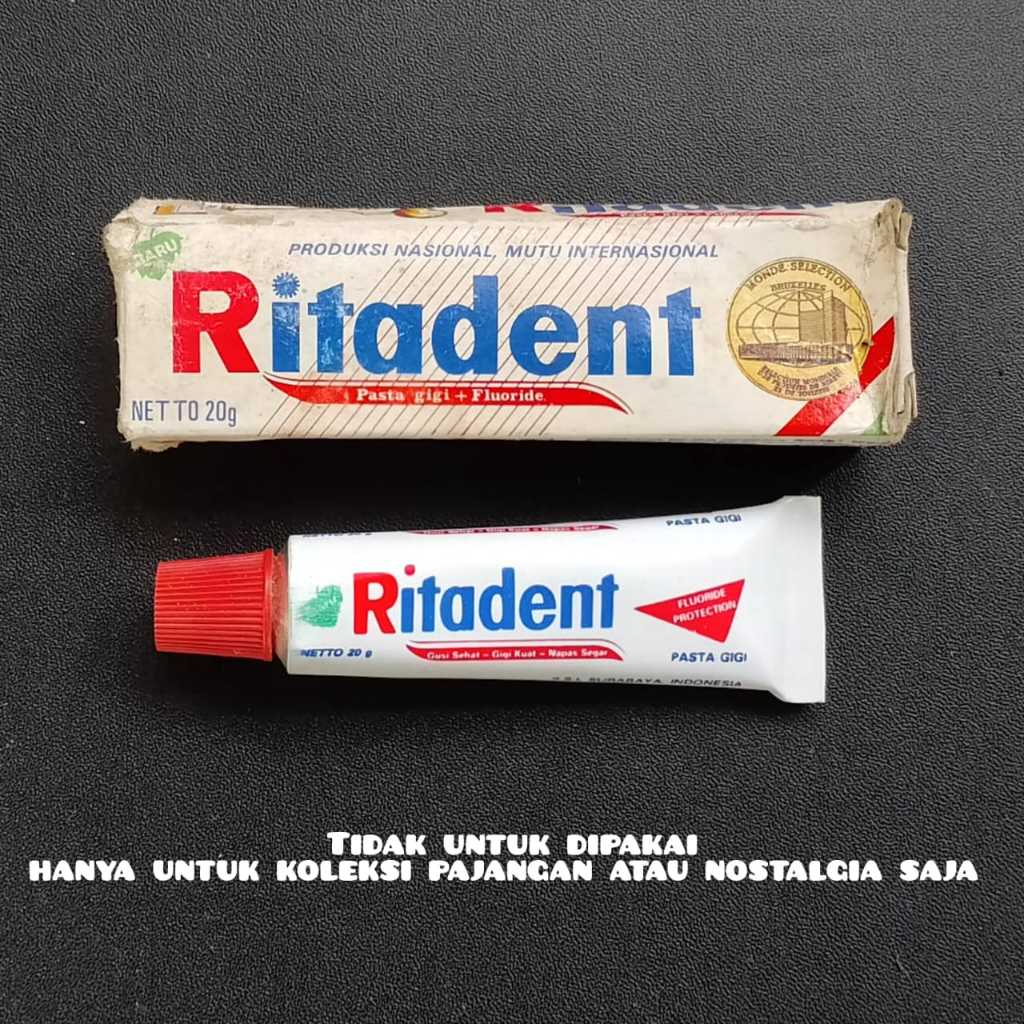 [KECIL] PASTA GIGI RITADENT KEMASAN JADUL HANYA UNTUK PAJANGAN SAJA KOLEKSI PRODUK JADUL LAWAS ASLI