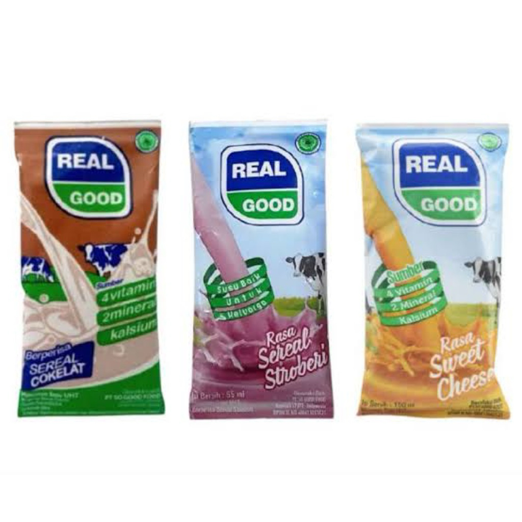 

REAL GOOD SUSU BANTAL 50 ML | SUSU BANTAL REAL GOOD COKELAT | STROBERI