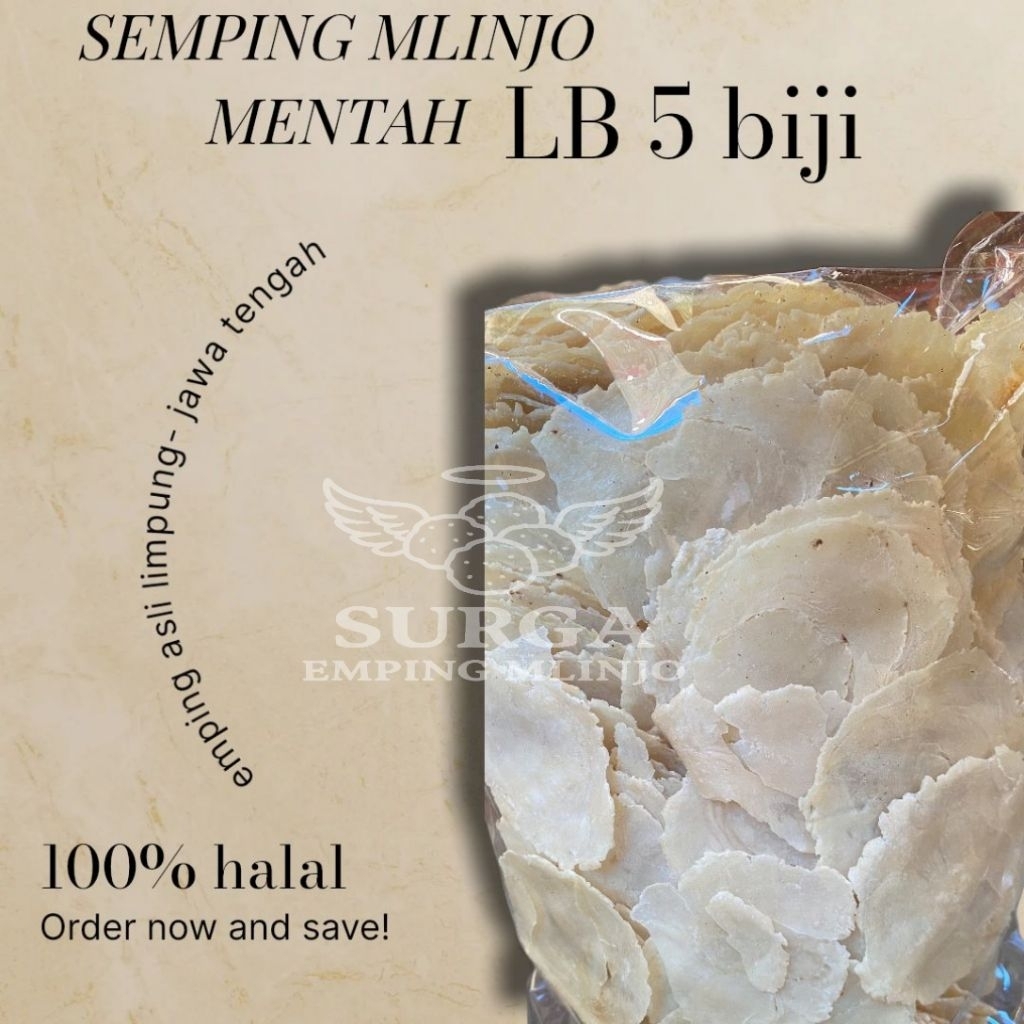 

Kripik Emping Mlinjo Mentah / 1KG 100% kering