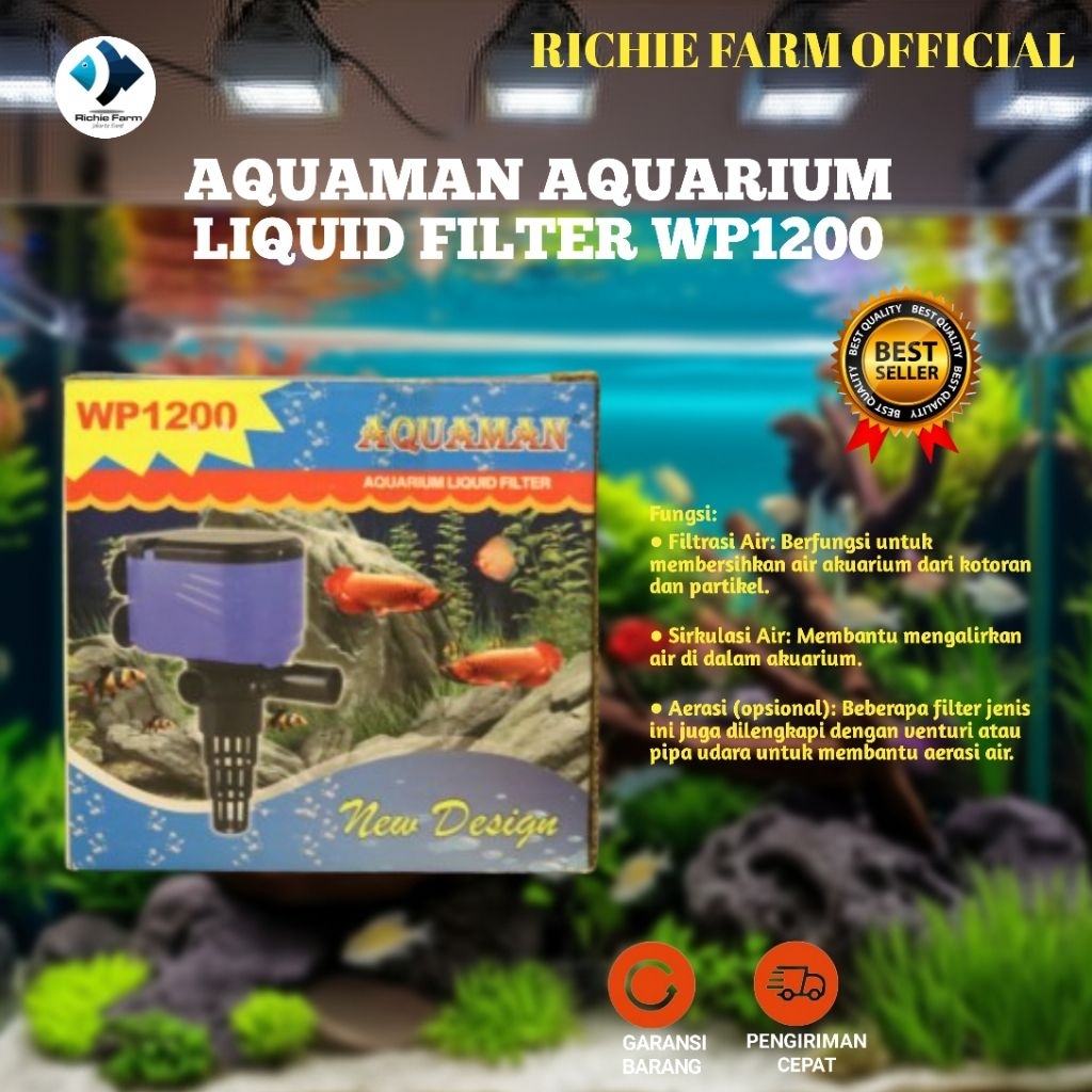 Richie Aquarium Water Pump Aquaman Aquarium WP-1200 original