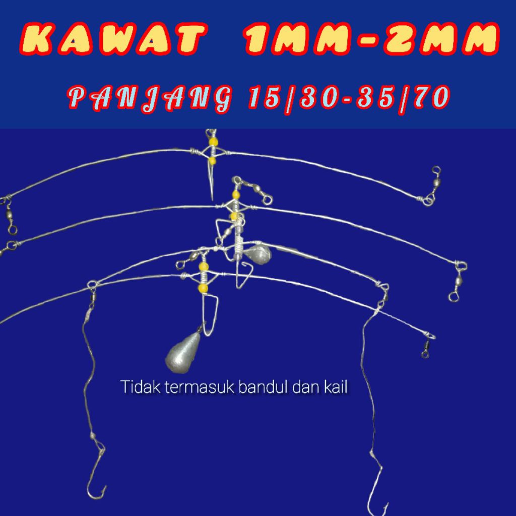 rangkaian  Kili kili pancing Lingara, ranggung, papiti, petuding, ladung model (+ plus) stainless an