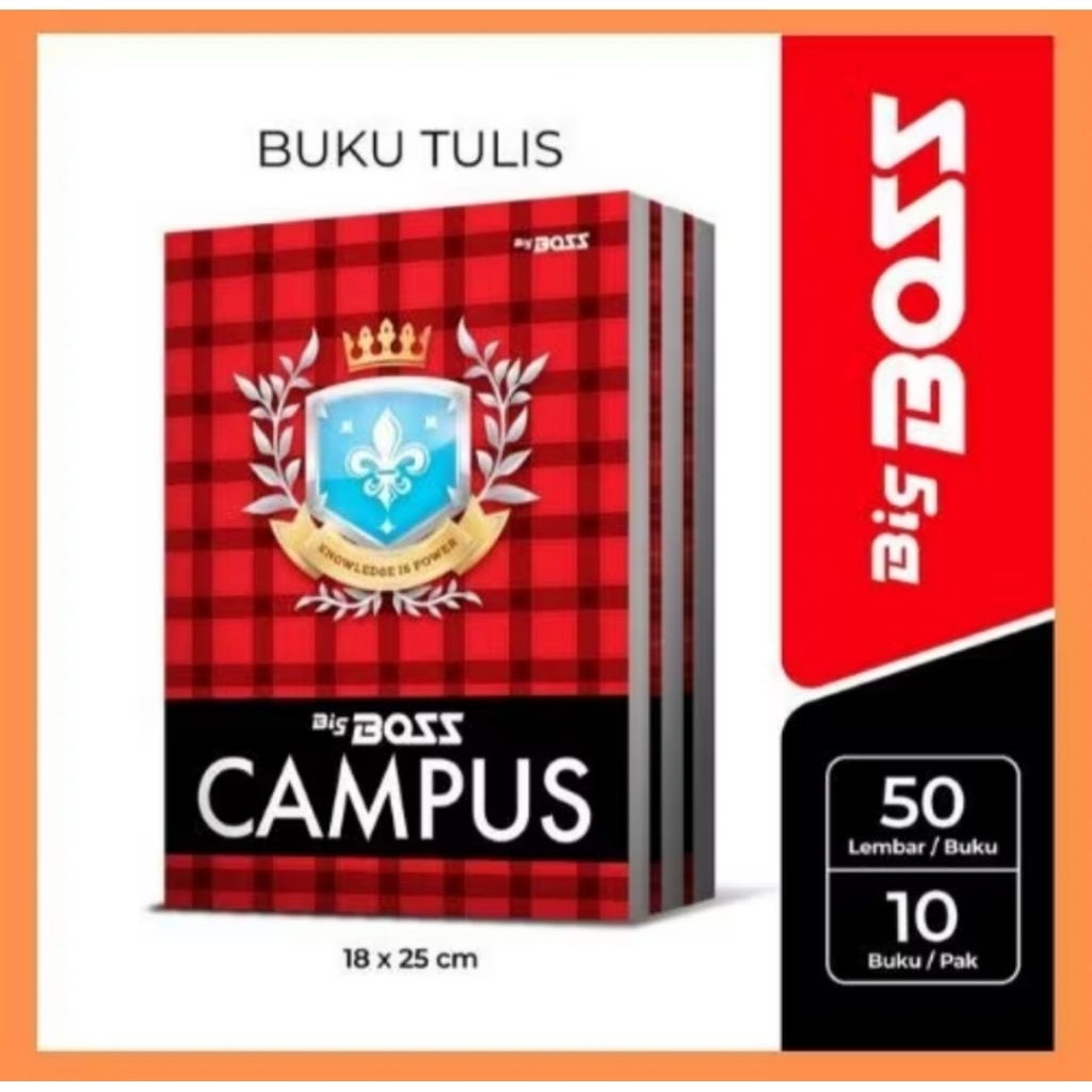 

BIG BOSS BUKU TULIS Boxy 50 Lembar By Sinar Dunia Sidu (1 pack isi 10 pcs)