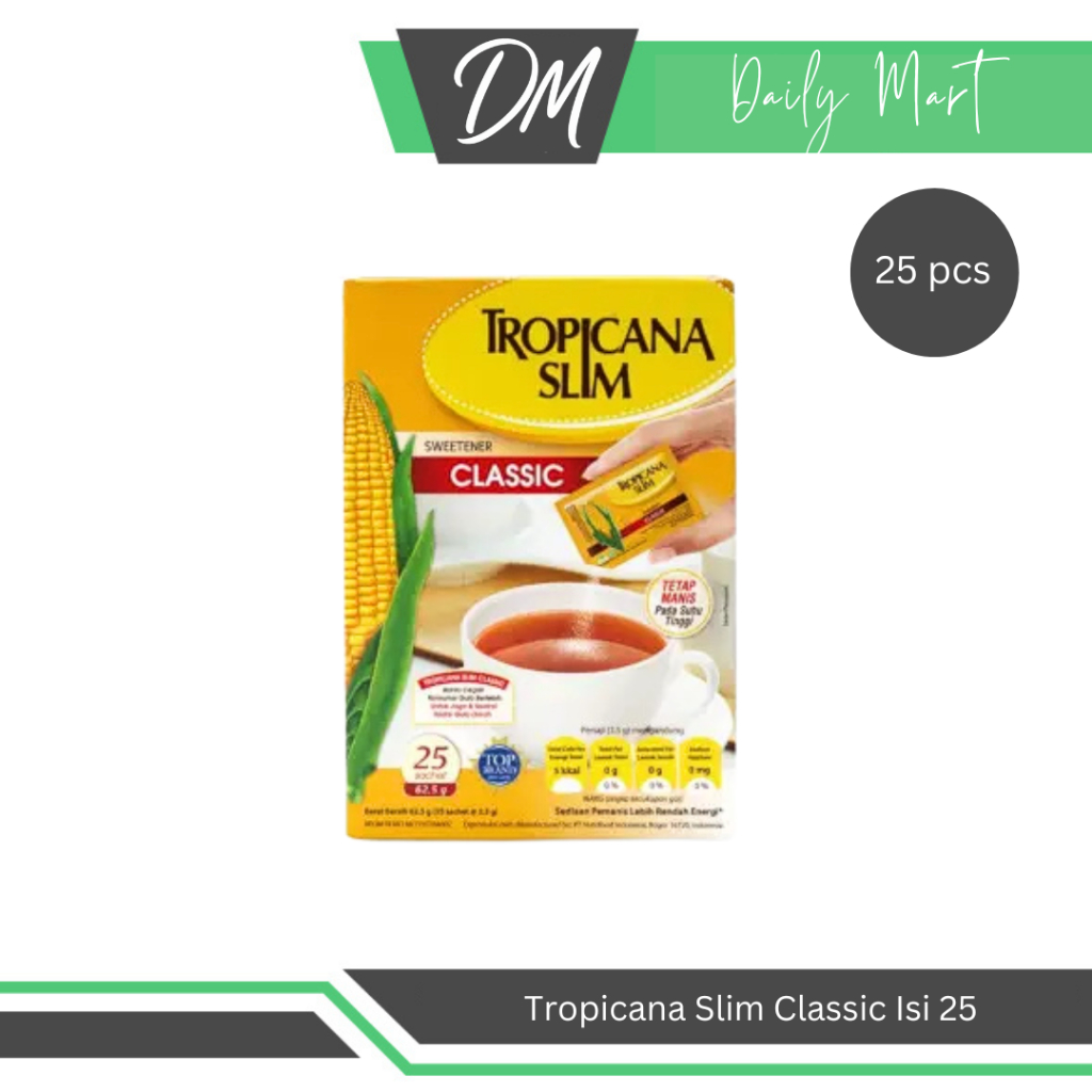 

Tropicana Slim Classic Isi 25 Sachet - Gula Premium Mencegah Diabetes