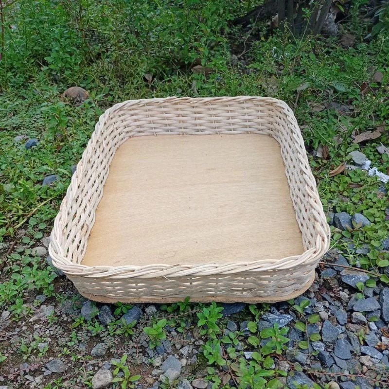 Keranjang Rotan - Keranjang Hantaran Seserahan Lamaran Buah Souvenir / Keranjang Hampers Simpel