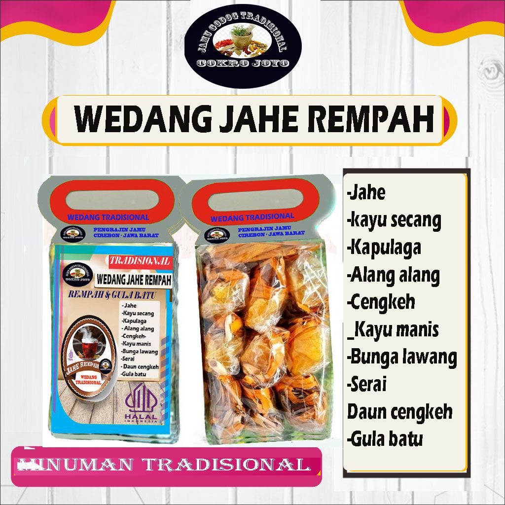 

Wedang Jahe komplit 10 bungkus