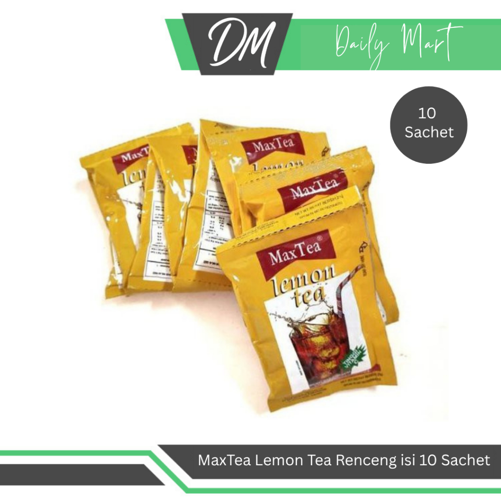 

Maxtea Lemon Tea Renceng Isi 10 Sachet - Teh Lemon Instan Premium Enak Murah