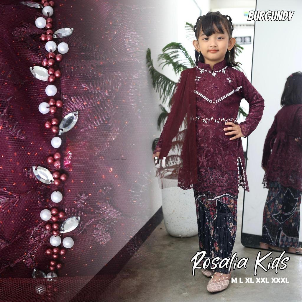 HN MODE - Kebaya Anak Perempuan Modern Rosalia Kids Warna Elegan / Baju kebaya anak TK-SD model terb