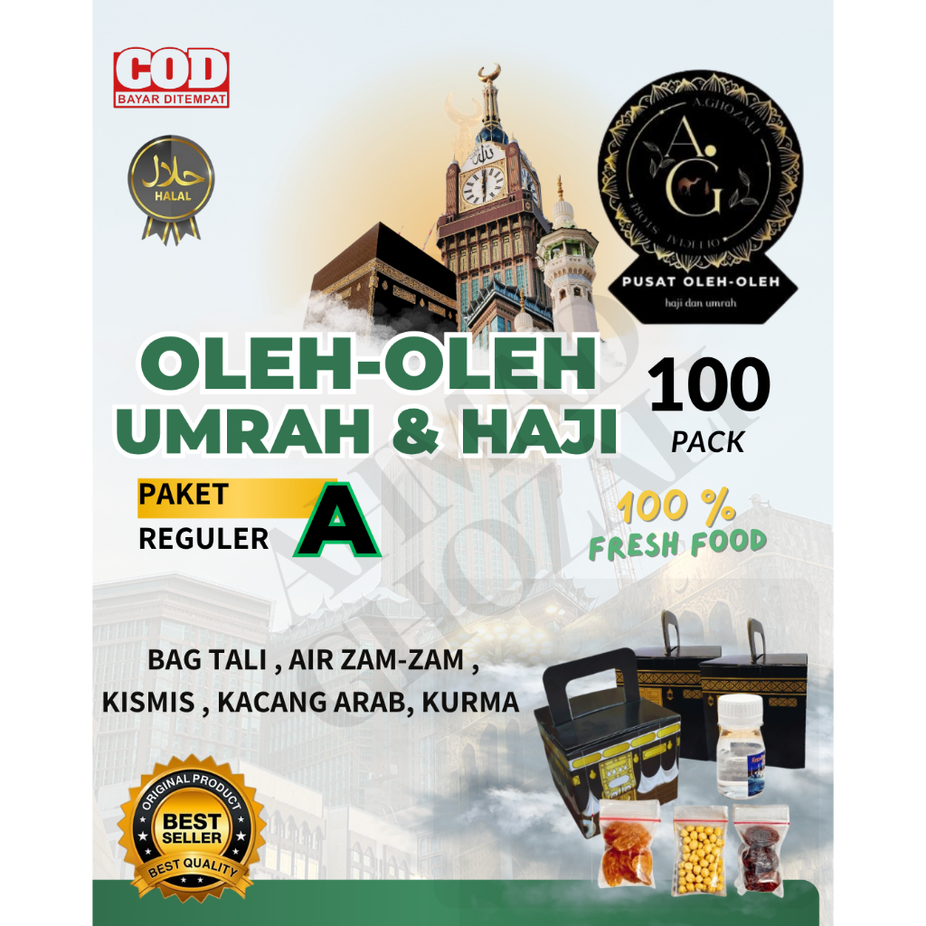 

100 PACK TERMURAH PAKET REGULER OLEH-OLEH HAJI DAN UMRAH DAN TERBAIK 100 PACK II SELALU FRESH