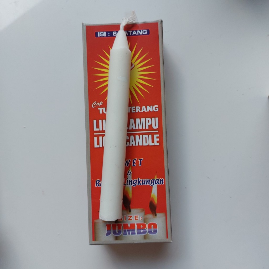 [RETAIL] LILIN PUTIH~ LILIN CAP TUJUH TERANG JUMBO 1 PACK ISI 8 | LILIN MATI LAMPU | LILIN PENERANGA