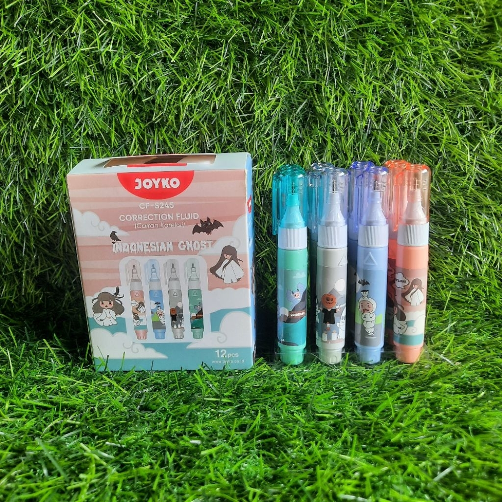 

SATU BOX TIPE X JOYKO CF-245 ISI 12 PCS CORRECTION FLUID TIPE X CAIR MURAH