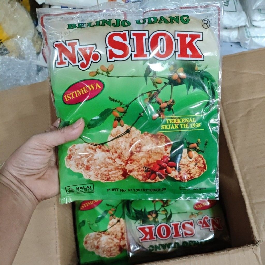 

Emping Ny siok ukuran 200 gram