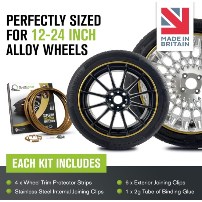 Alloygator Pelindung Velg Mobil RIM Protection Gold Color | Pelindung Velg Mobil Warna Gold