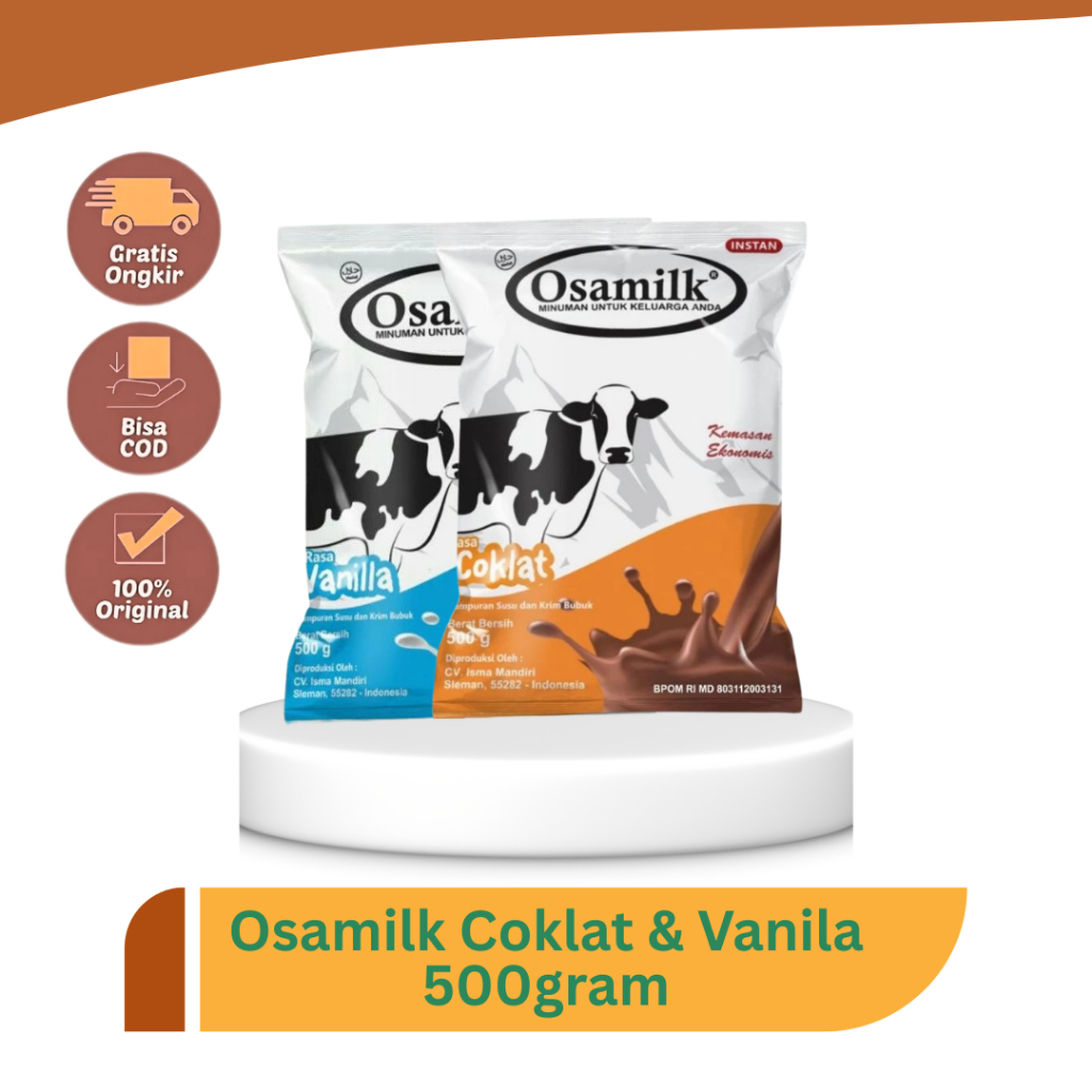 

Osamilk Susu Rasa Coklat & Vanila - 500gram 300gram