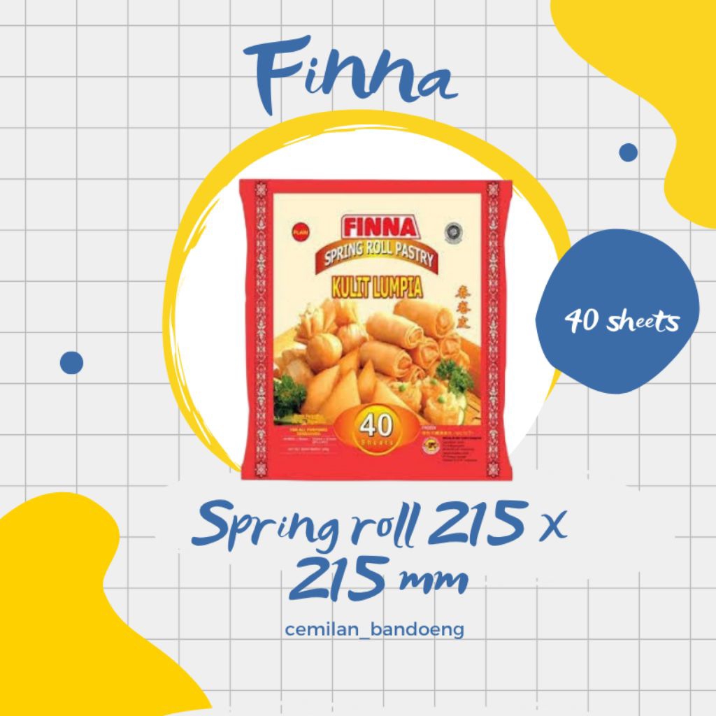 

SPRING ROLL | KULIT LUMPIA FINNA KEMASAN MERAH 215 X 215 MM