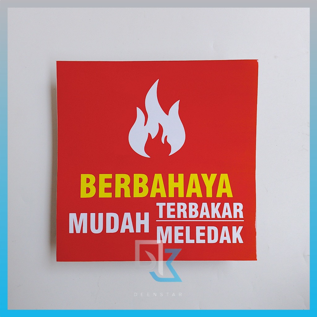 

Stiker Berbahaya Mudah Terbakar/Meledak, Stiker B3, Stiker Vinyl