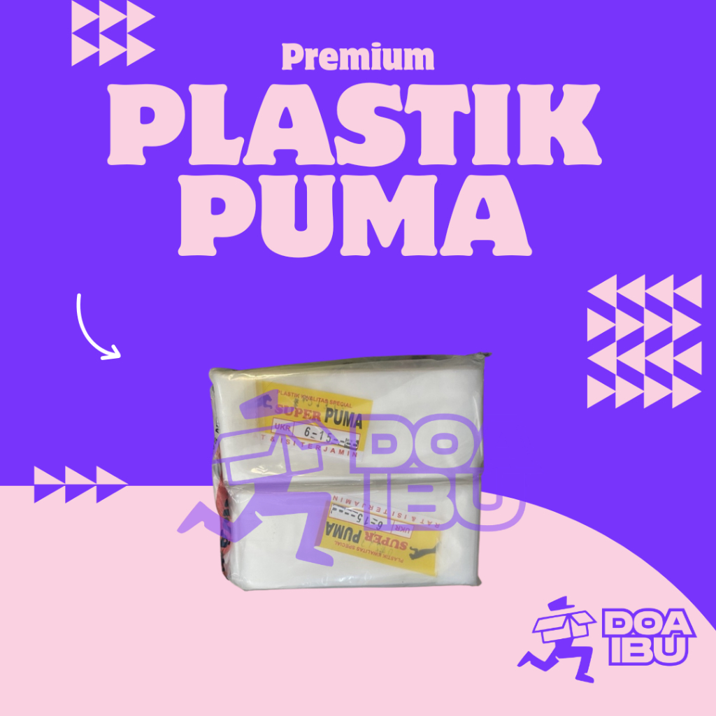 Plastik Es Batu & Es Ganefo Super Puma (400 Gram/4 Pak) Uk 4x15 5x15 6x15 7x15 8x15 8x35 9x17 9x35 /
