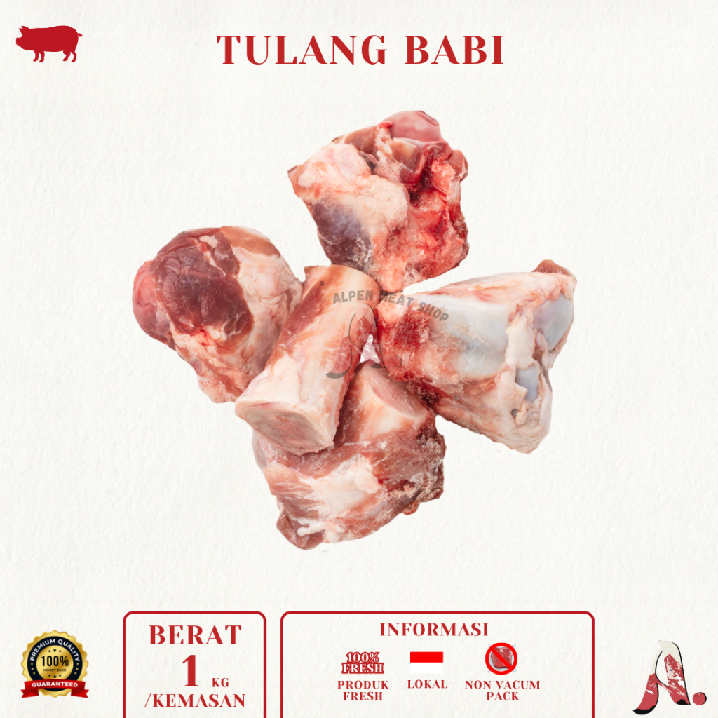 

Tulang Babi / Tulang Kaldu / Pork Bone / Daging Babi - Lokal