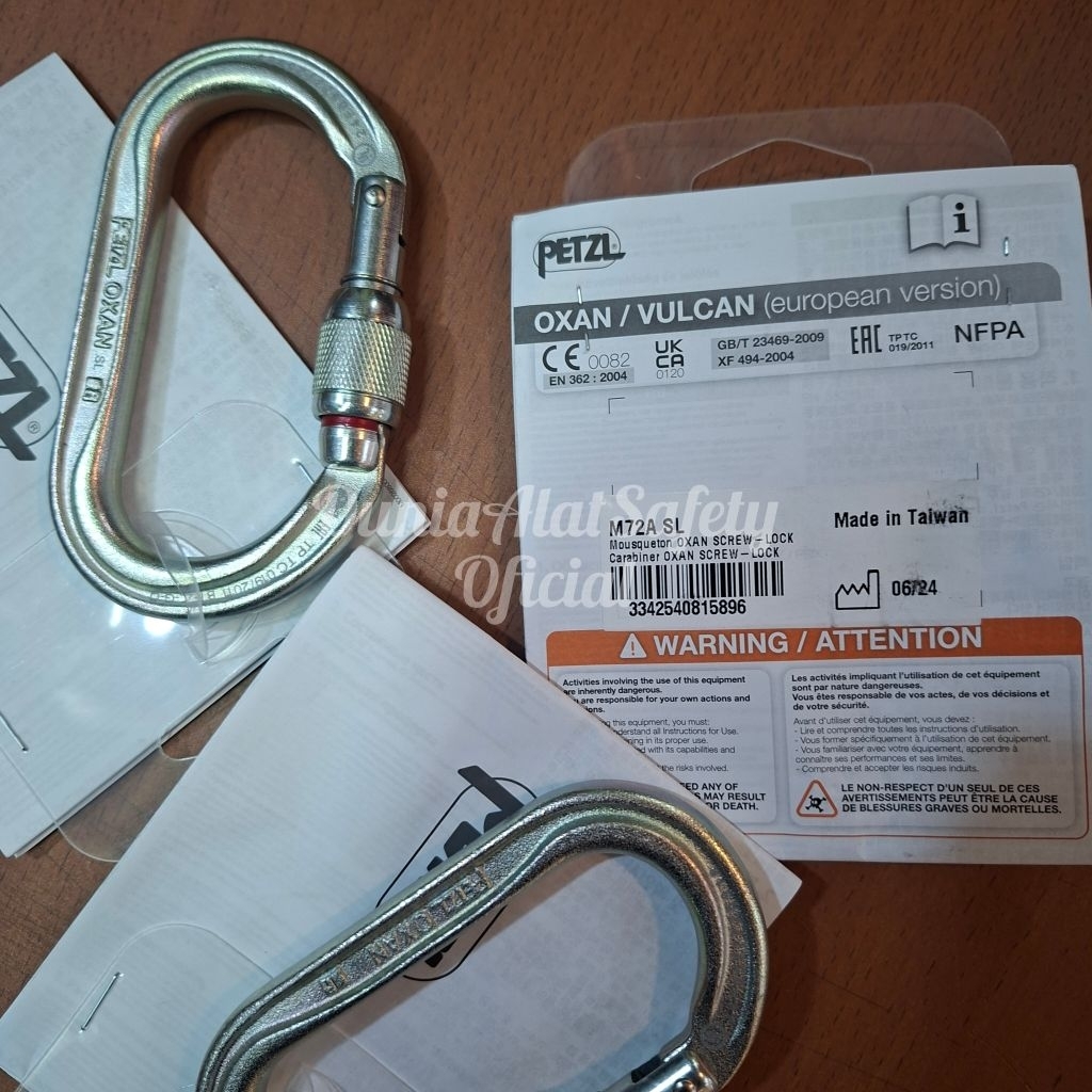 Petzl Carabiner Oxan Screw Lock / Carabiner Petzl 100% Ori