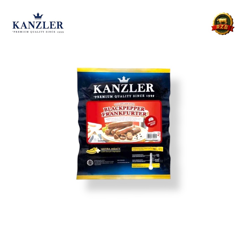

Kanzler Beef Blackpepper Frankfurter 300gr