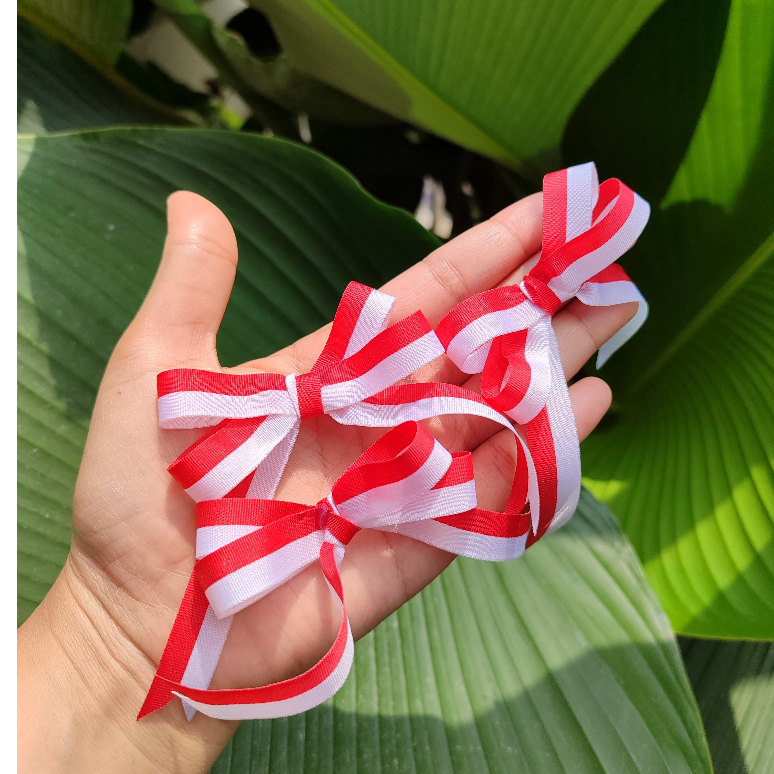 [10 Pcs] Pita Merah Putih untuk Bross Jepit dan Hiasan Kemerdekaan