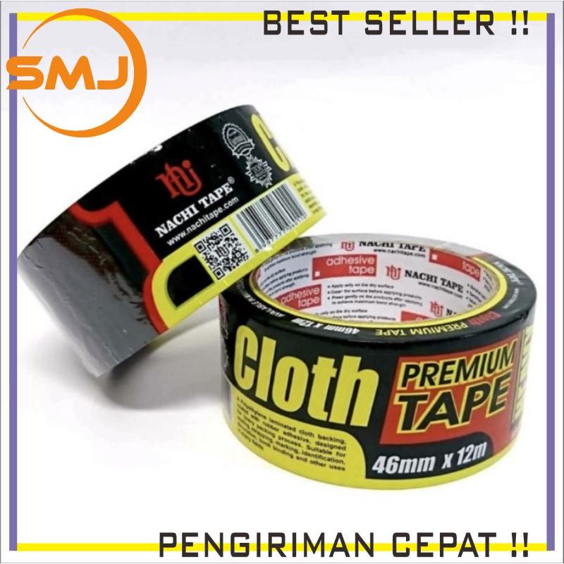 

Nachi Tape Cloth Tape Lakban Hitam Jilid 23mm/1inch x 12m