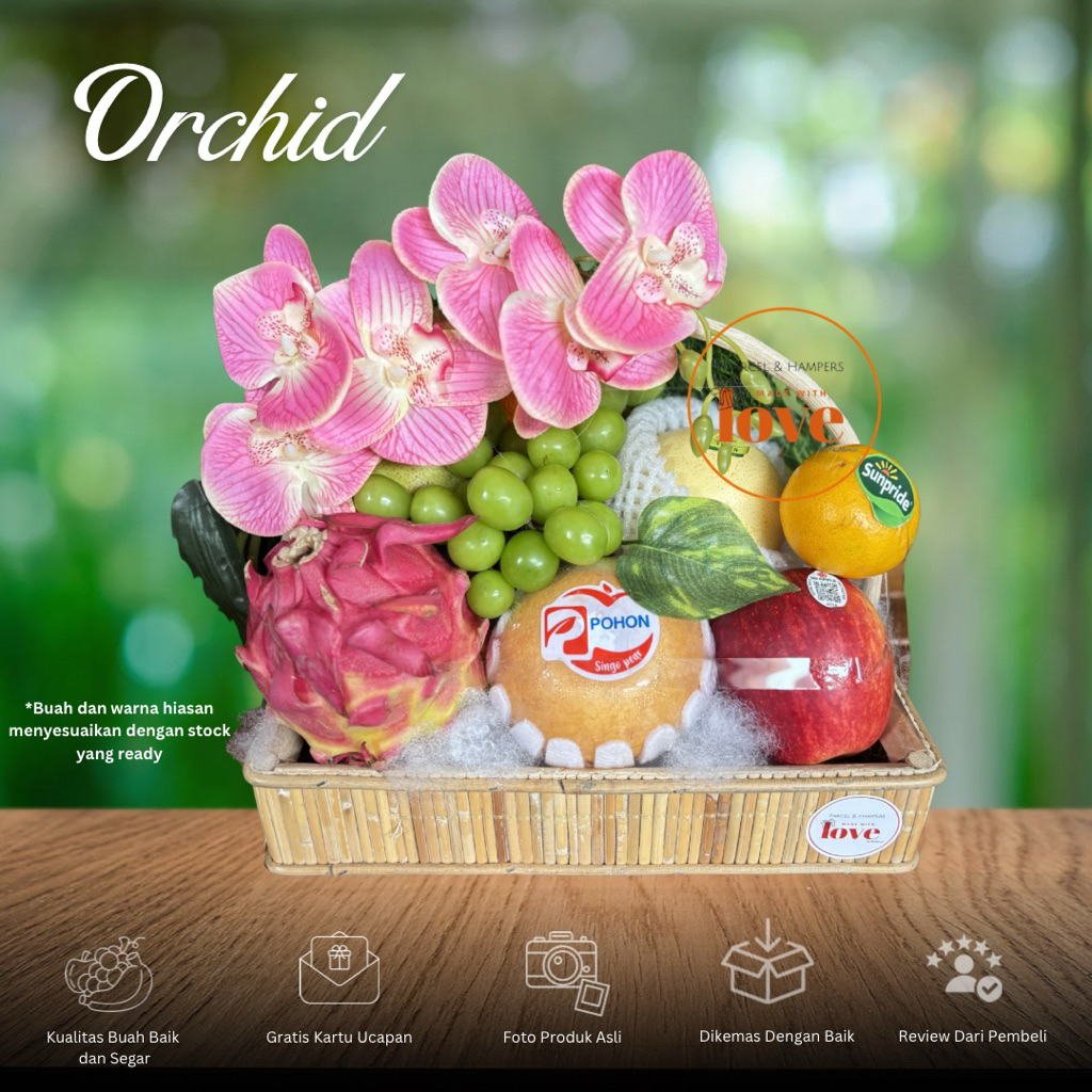 

Parcel Buah Segar /Parcel Buah Import Premium /Parcel Buah Premium /Parcel Buah Mix Bunga /Hampers Buah Lebaran /Parcel Buah Bunga Anggrek /Parcel Buah Hantaran Bekasi